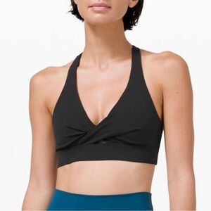 Lululemon Athletica Black Cross-Front Sports Bra